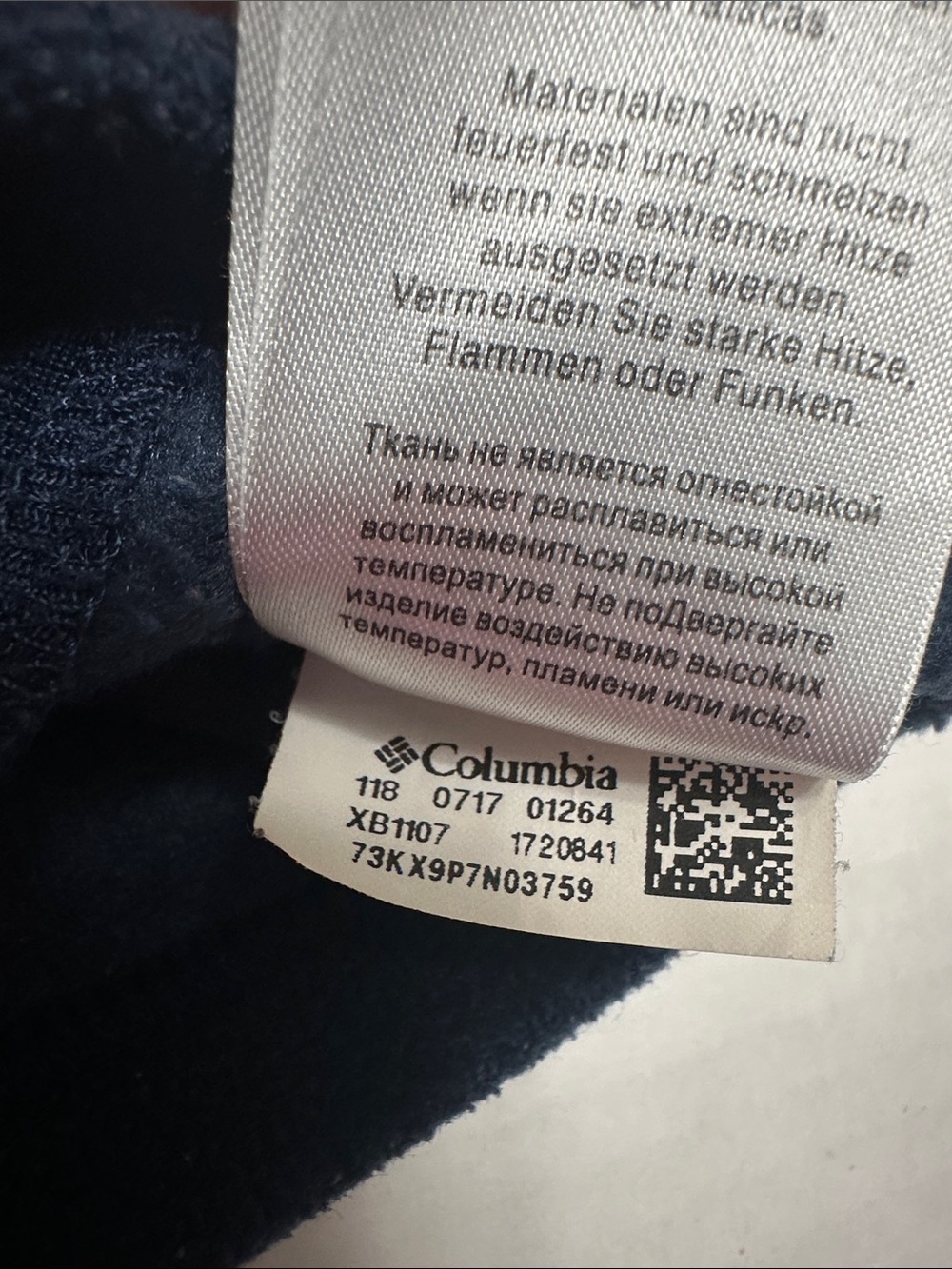 Columbia Navy Fleece Jacket Full Zip Pockets Youth Size Medium 10/12 - Picture 7 of 9